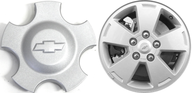C5070S Chevrolet Impala, Monte Carlo OEM Silver Center Cap #9596356