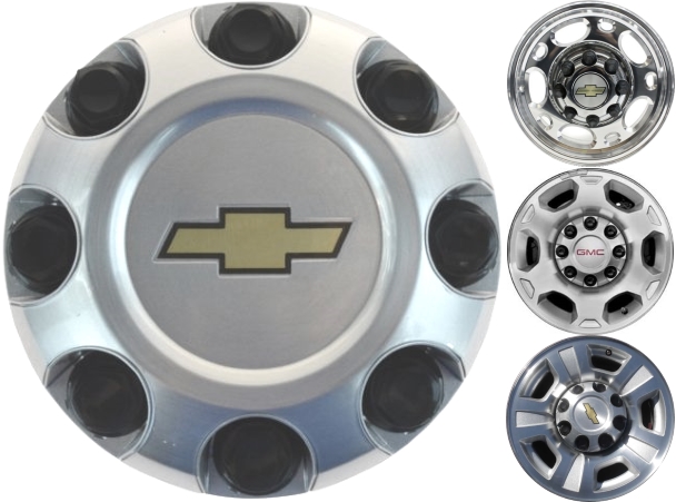 C5298B-CHEV Chevrolet Silverado 2500, 3500 SRW, Suburban Brushed OEM USED Center Cap #9595478
