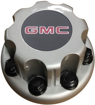 GMC 2001-07 Sierra 3500 DRW Silver Rear Center Cap Part # 15053705