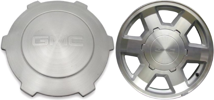 Set of 4 2004-2006 GMC Yukon XL Center Caps Hubcaps For 6 Spoke Aluminum Wheel