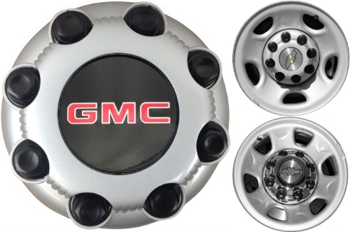 C5195/5198S-GMC Savana, Sierra, Yukon Silver OEM Center Cap #9597162