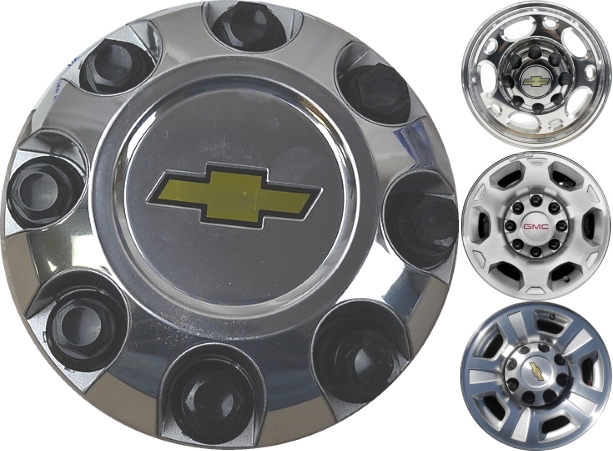 C5298C-CHEV Chevrolet Silverado 2500, 3500 SRW, Suburban Chrome OEM Center Cap #9595868