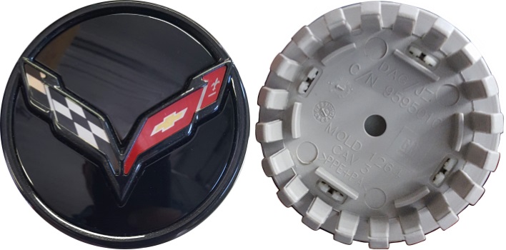 C5726 Chevrolet Corvette OEM Black Center Cap #23217059