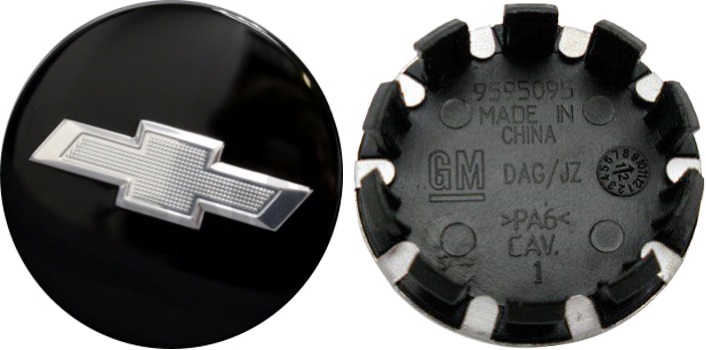 C5828/5477 Chevrolet Cruz, Trax OEM Black Center Cap #84279635