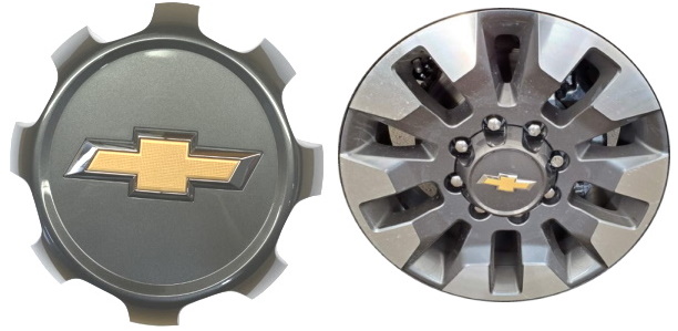 C5960U01 Chevrolet Silverado 2500, 3500 SRW Grey OEM Center Cap #84560570