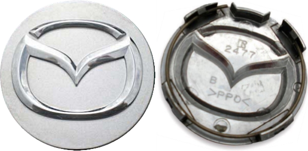 C64894 Mazda Protege OEM Silver Center Cap #2477