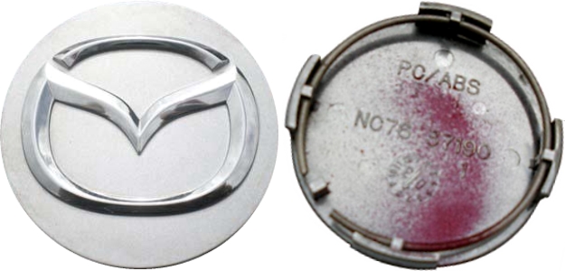 C64877 Mazda MX-5 Miata OEM Silver Center Cap #NC76 37190