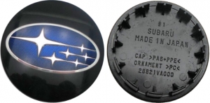 C68835 Subaru Crosstrek, Forester, Legacy, Outback, WRX OEM Black Center Cap #28821VA000
