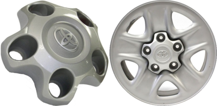 2007-2014 TOYOTA TUNDRA Silver Steel Wheel Hub Cap CENTER CAPS OEM Set Of 4 Nice 