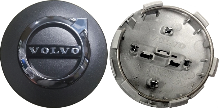 C70424 Volvo S60, S90, V60, V90, XC60, XC90 OEM Dark Charcoal Center Cap #31400897