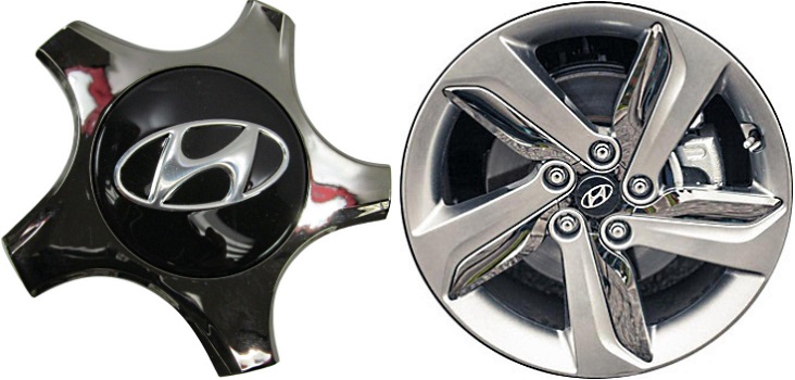 C70844 Hyundai Veloster OEM Hyper Silver Center Cap #52960-2V300NEJ