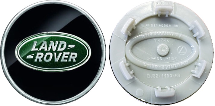 C72240 Discovery, Sport, LR2, LR4, Evoque, Sport, Velar OEM Black/Green Center Cap #LR069899