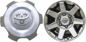 C75154 Toyota 4Runner, FJ Cruiser OEM Silver Machined Center Cap #4260B-35080