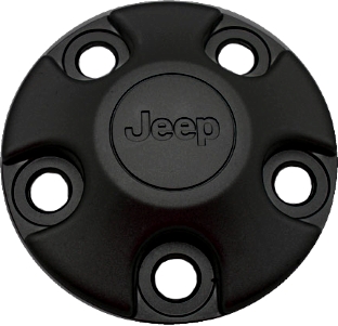 C9072BLK Jeep Wrangler OEM Matte Black Center Cap #1AH90RXFAD