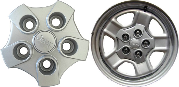 C9077 Jeep Patriot OEM Silver Center Cap #CHB0021011