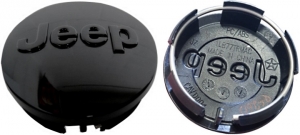 C9107U03 Jeep Grand Cherokee, L,  WK,  Patriot, Wrangler  OEM Black Center Cap #1LB77DX8AC