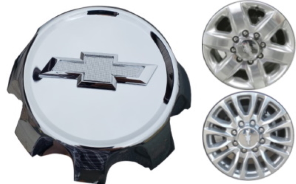 C5961 Chevrolet Silverado 2500, 3500 SRW Chrome OEM Center Cap #84776571
