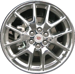 Cadillac SRX 2013-2016 chrome 20x8 aluminum wheels or rims. Hollander part number ALY4709U85, OEM part number 19300994.