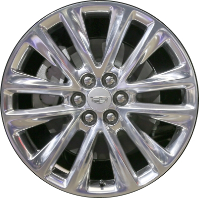 Cadillac XT5 2017-2019, XT6 2020-2024 polished 20x8 aluminum wheels or rims. Hollander part number 4803U80, OEM part number 22996323, 84444233.