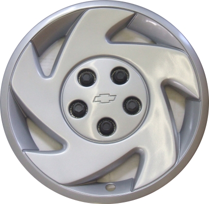 Chevrolet Camaro 1993-1997, Plastic 5 Slot, Single Hubcap or Wheel Cover For 16 Inch Steel Wheels. Hollander Part Number H3212A.