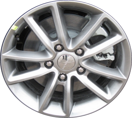 Dodge Grand Caravan 2014-2017 powder coat satin carbon 17x6.5 aluminum wheels or rims. Hollander part number ALY2399.LS59, OEM part number Not Yet Known.