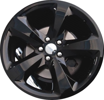Dodge Challenger 2011-2014, Charger RWD 2011-2014 powder coat black 20x8 aluminum wheels or rims. Hollander part number 2461U45.PB01, OEM part number Not Yet Known.