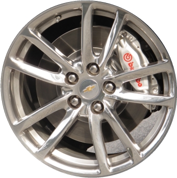 Chevrolet SS 2014-2015 polished 19x8.5 aluminum wheels or rims. Hollander part number ALY5621, OEM part number 92457030.