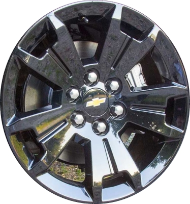 Chevrolet Colorado 2015-2022, Canyon 2020-2022 powder coat black 17x8 aluminum wheels or rims. Hollander part number 5672U45, OEM part number 23343590.