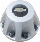 C3290S-CHEV Chevrolet Silverado 3500 DRW Rear Silver OEM Center Cap #9597810