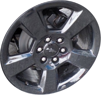 Chevrolet-Silverado 1500 2015-2018, Silverado 1500 LD-2019, Suburban 1500 2016-2020, Tahoe-2016-2020, Sierra 1500 2015-2018, Sierra 1500 Limited-2019, Yukon 2015-2020 powder coat black 20x9 aluminum wheels or rims. Hollander part number 5754U45/5652, OEM part number 23431106, 23431107, 23430212.