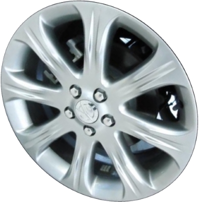Chrysler 300 AWD 2013 powder coat hyper silver 19x7.5 aluminum wheels or rims. Hollander part number ALY2643, OEM part number 5MA12DD5AA.