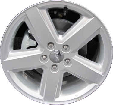 Jeep Compass 2011-2014 powder coat silver or machined 18x7 aluminum wheels or rims. Hollander part number ALY2309U/9124, OEM part number Not Yet Known.