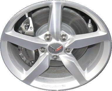 ALY5632U10/5631 Chevrolet Corvette Wheel Silver Machined #20986436