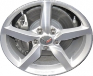 ALY5632U10/5631 Chevrolet Corvette Wheel/Rim Silver Machined #20986436