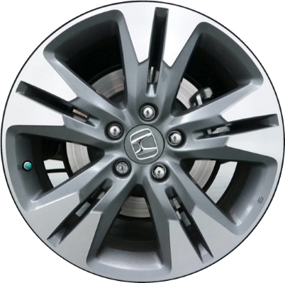Honda Crosstour 2013-2015 grey machined 18x7 aluminum wheels or rims. Hollander part number ALY64052, OEM part number 42700TP6A71.