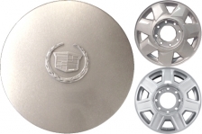C4556 Cadillac Deville, DTS Limousine, Hearse Center Cap Silver #9594263