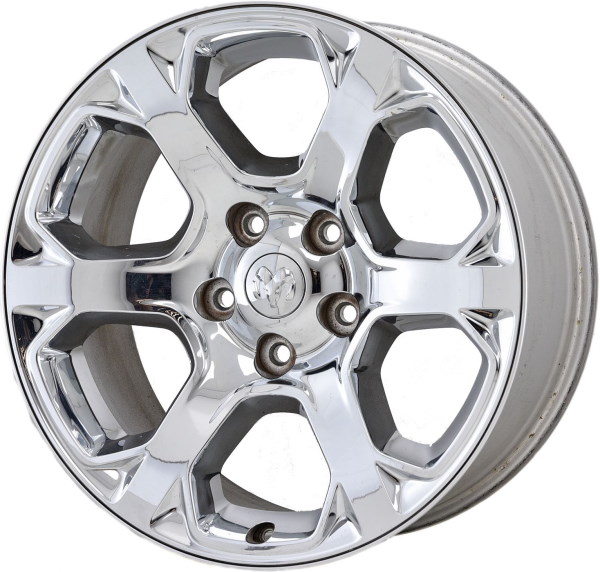 Dodge Ram 1500 2013-2018, Ram 1500 Classic 2019-2022 chrome clad 20x9 aluminum wheels or rims. Hollander part number 2454, OEM part number 1UB19SZ0AA, 1UB19SZ0AB, 1UB19SZ0AC.