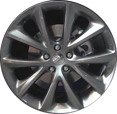 Dodge Durango 2014-2018 powder coat hyper dark 20x8 aluminum wheels or rims. Hollander part number ALY2496U79, OEM part number Not Yet Known.