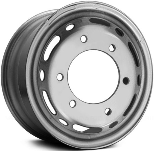 Dodge Sprinter 3500 2007-2011, Freightliner Sprinter 3500 2007-2013, Mercedes-Benz Sprinter 3500 2011-2013 powder coat silver 16x5.5 steel wheels or rims. Hollander part number STL2428, OEM part number 001-401-71-02-9040.