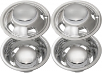 Set of 8, CCIN8010HH Dodge Ram 3500 DRW Chrome Replica 17 Inch Liners w/ Replica Center Caps