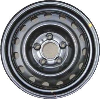Hyundai Elantra 2011-2016, Forte 2014-2018 powder coat black 15x6 steel wheels or rims. Hollander part number STL70805, OEM part number 52910B0000, 529103Y050, 529103X050, 529103X000, 529103Y000.