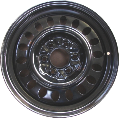 Chevrolet Trailblazer 2002-2009, Envoy 2002-2009 powder coat black 17x7 steel wheels or rims. Hollander part number STL5134, OEM part number 9593405.