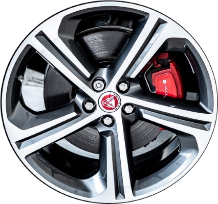Jaguar F-Pace 2017-2021 charcoal machined 20x8.5 aluminum wheels or rims. Hollander part number ALY59973U30HH, OEM part number T4A4437, T4A35068.
