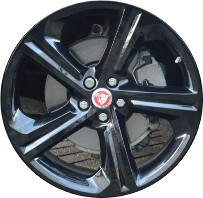 Jaguar F-Pace 2017-2021 powder coat black 20x8.5 aluminum wheels or rims. Hollander part number ALY59973U45/59972, OEM part number T4A4438.