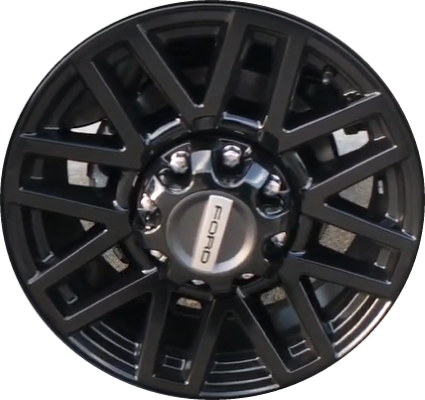 Ford F-250 2018-2022, F-350 SRW 2018-2022 powder coat black 20x8 aluminum wheels or rims. Hollander part number 10104U45/10201, OEM part number KC3Z1007A.