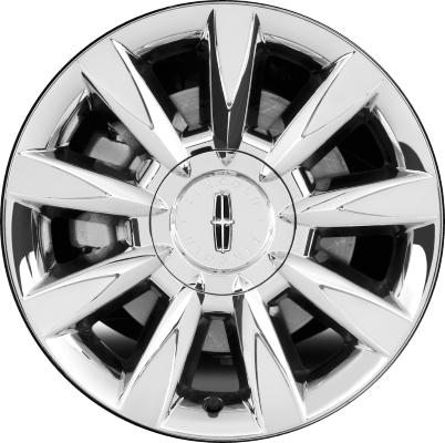 Lincoln MKZ 2010-2012 chrome clad 17x7.5 aluminum wheels or rims. Hollander part number ALY3804, OEM part number 9H6Z1007B.