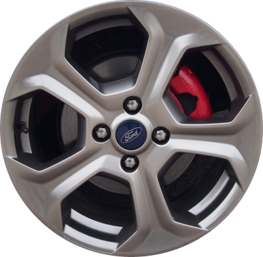 Ford Fiesta 2014-2019 powder coat dark grey 17x7 aluminum wheels or rims. Hollander part number ALY3968U30.LC90, OEM part number C1BZ1007G.