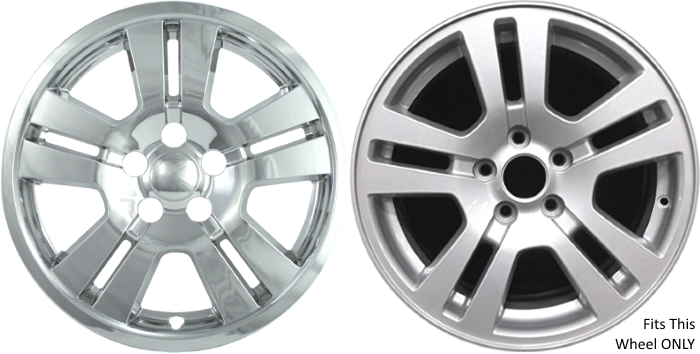 Ford Edge 2007-2014 Chrome, 5 Double Spoke, Plastic Hubcaps, Wheel Covers, Wheel Skins, Imposters. ONLY Fits 17 Inch Alloy Wheel Pictured. Part Number IMP-342X.