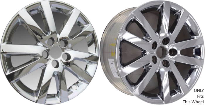 New Set of 4 17” Chrome Wheel Skins for 2009-2010 Ford Edge 17” Alloy Wheels