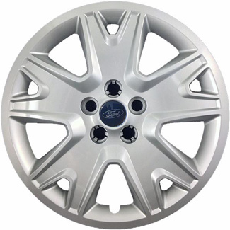 Ford Escape 2013-2016, Plastic 5 Split Spoke, Single Hubcap or Wheel Cover For 17 Inch Steel Wheels. Hollander Part Number H7062.